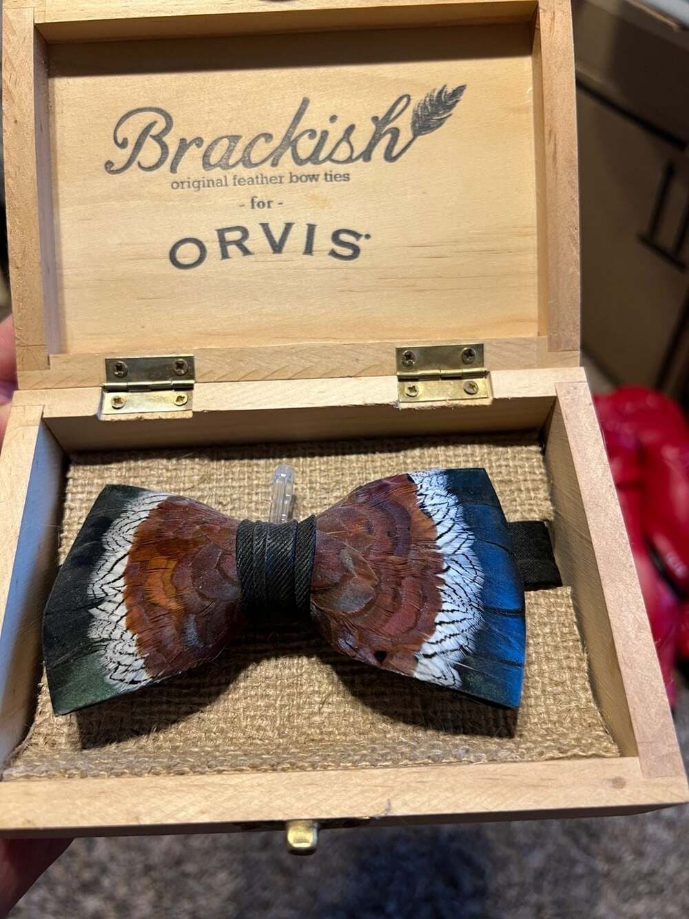 Brackish for Orvis 'Old Ben' Handcrafted Pheasant Feather Bow Tie